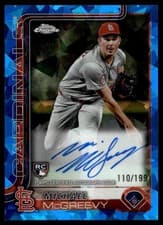 2025 Topps Chrome Sapphire Rookie Autographs Sapphire Michael McGreevy #RA-MMC card