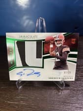 2025 Panini Immaculate Premium Patch Rookie Autographs Shedeur Sanders #1 card