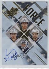 2024-25 SPx Force Autograph Parallel Connor Hellebuyck #SF-CSMH card
