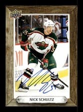 2024-25 Upper Deck Engrained Icons Beehive Portrait Signatures Nick Schultz #BH-NS card