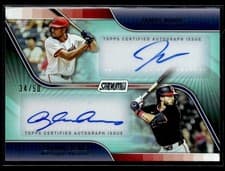 2025 Stadium Club Dual Autographs Dylan Crews/James Wood #DA-WC card