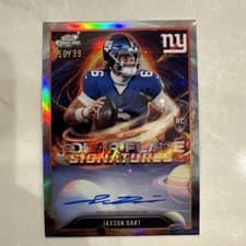 2025 Topps Cosmic Chrome Solar Flares Signatures Jaxson Dart #SFS-JXD card