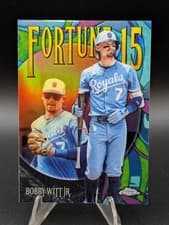 Bobby Witt Jr. 2025 Topps Chrome Update Fortune 15 card