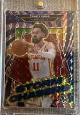 2024-25 Panini Mosaic Storm Chasers Trae Young #2 card