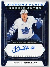2025-26 Upper Deck Black Diamond Diamond Plate Rookie Auto Jacob Quillan #DPR-JQ card