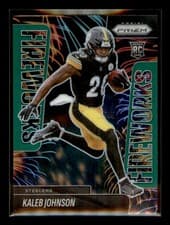 2025 Panini Prizm Fireworks Kaleb Johnson #4 card