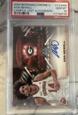 2024-25 Bowman University Chrome Campus Visits Autographs Asa Newell #CVA-AN card