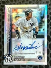 2025 Topps Chrome Update Legends Autographs Hideki Matsui #CLA-HM card