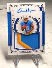 Omarion Hampton 2025 Panini Origins Rookie Autographs card
