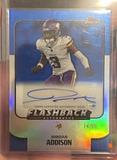 2025 Finest Flashback Autographs Jordan Addison #FBA-JA card
