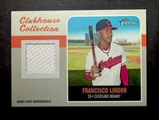 2019 Topps Heritage Clubhouse Collection Relics Francisco Lindor #FL