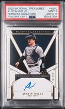 2025 Panini National Treasures Peerless Signatures Austin Wells #3 card