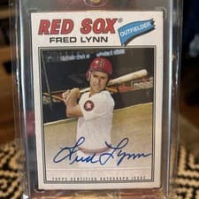 2026 Topps Heritage Real One Autographs Fred Lynn #77RO-FL card