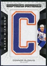 2025-26 Upper Deck Black Diamond Captains Patches Connor McDavid #CP-CM card