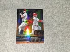 Mike Trout 2022 Panini Select Thunder and Lightning card