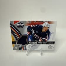 2025-26 SP Game Used 2025 4 Nations Face-Off Fabrics Matt Boldy #4N-MB card