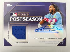Vladimir Guerrero Jr. 2024 Topps Postseason Performance Autograph Relic card