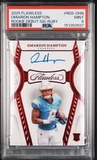 2025 Panini Flawless Rookie Debut Signatures Omarion Hampton #9 card