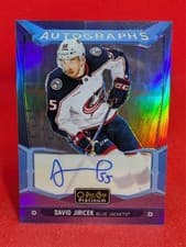 2024-25 O-Pee-Chee Platinum Blue Rainbow Autographs David Jiricek #BA-DJ card