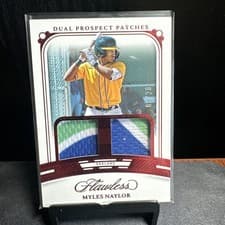 2024 Panini Flawless Dual Prospect Patches Myles Naylor #DP-MN card