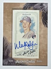 Walker Buehler 2018 Topps Allen & Ginter Framed Mini Autographs card