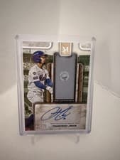 2025 Topps Museum Collection MLB Authenticated Relic Autographs Francisco Lindor #MLBRA-FL card
