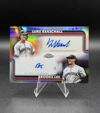 2025 Topps Chrome Update Dual Autographs Brooks Lee / Luke Keaschall #DA-KL card
