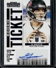 2025 Panini Select Contenders Rookie Ticket RPS Graham Mertz #40 card