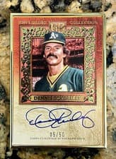 2025 Topps Gilded Collection Gold Framed Hall of Fame Autographs Dennis Eckersley #HAFA-DE card