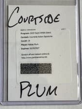 2025 Panini Select WNBA Courtside Action Signatures Kelsey Plum #19