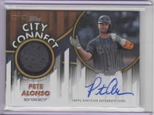 2026 Topps City Connect Swatch Autograph Relics Pete Alonso #CCAR-PA card