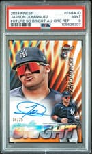 Jasson Dominguez 2024 Finest Future So Bright Autographs card