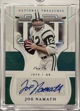 Joe Namath 2020 Panini National Treasures Signatures card