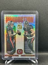 2025 Donruss Production Line Bijan Robinson / Michael Penix Jr. #7 card