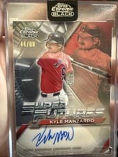 2025 Topps Chrome Black Super Futures Autographs Kyle Manzardo #FSA-KM card