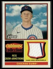 2025 Topps Heritage Clubhouse Collection Relics Pete Crow-Armstrong #CCR-PC card