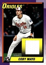 2025 Topps 1990 Topps Baseball Relics Series Two Coby Mayo #90R2-CM card