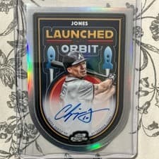 2025 Topps Cosmic Chrome Launched Into Orbit Autographs Chipper Jones #LIOA-CJ card