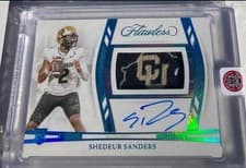 2025 Panini Flawless Rookie Patch Autographs Shedeur Sanders #1 card