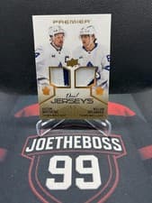 2024-25 Upper Deck Premier Premier Dual Jersey Auston Matthews/William Nylander #PD-MN card