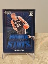 Tim Duncan 2024 Panini Donruss Optic Winner Stays card