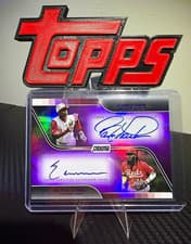 2025 Stadium Club Dual Autographs Barry Larkin/Elly De La Cruz #DA-LD card