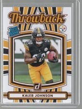 2025 Donruss Rated Rookie Throwback Kaleb Johnson #46 card