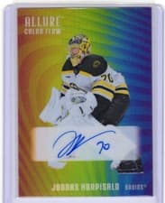 2025-26 Upper Deck Allure Color Flow Full Rainbow Auto Joonas Korpisalo #RA-JK card