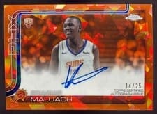 2025-26 Topps Chrome Sapphire Topps Chrome Autograph Rookies Khaman Maluach #TCAR-KM card