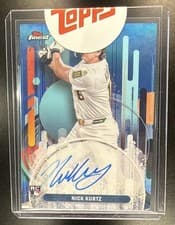 2025 Finest Autographs Nick Kurtz #FA-NK card