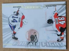 2024-25 Upper Deck Credentials Frozen Fight Nick Suzuki/Morgan Frost #FF-SF card