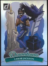 Lamar Jackson 2025 Panini Donruss Downtown card