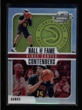 Vince Carter 2018 Panini Contenders Optic Hall of Fame Contenders card