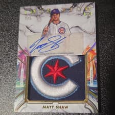 2025 Topps Inception Inception Autograph Jumbo Relic Hat Matt Shaw #IAJH-MS card